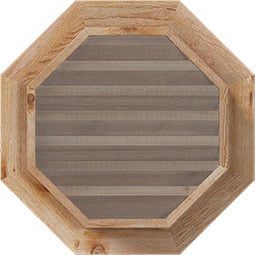 Ekena Millwork - GVWOC - Rustic Wood Octagonal Wood Gable Vent