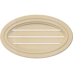 Ekena Millwork - GVSHO05 - Signature Urethane Horizontal Oval Surface Mount Gable Vent Decorative Frame