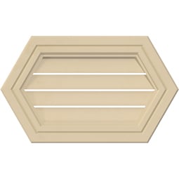 Ekena Millwork - GVSHP05 - Signature Urethane Horizontal Peaked Surface Mount Gable Vent Functional Decorative Frame
