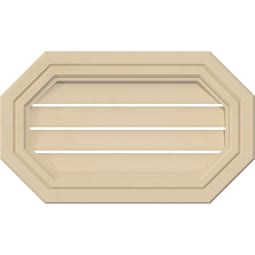 Ekena Millwork - GVSOH05 - Signature Urethane Horizontal Elongated Octagon Surface Mount Gable Vent Decorative Frame