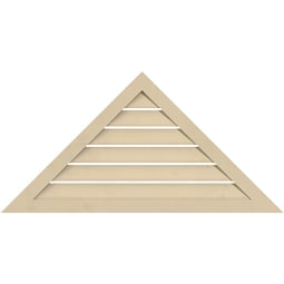 Ekena Millwork - GVSTR04 - Triangle Surface Mount Signature Urethane Gable Vent Narrow Frame, Primed Tan