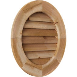 Ekena Millwork - GVWRO - Rustic Wood Round Wood Gable Vent