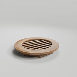 Ekena Millwork - GVWRO - Rustic Wood Round Wood Gable Vent