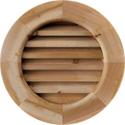 Ekena Millwork - GVWRO - Rustic Wood Round Wood Gable Vent