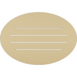 Ekena Millwork - GVSHO01 - Signature Urethane Horizontal Oval Surface Mount Gable Vent Standard Frame