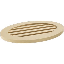Ekena Millwork - GVSHO01 - Signature Urethane Horizontal Oval Surface Mount Gable Vent Standard Frame