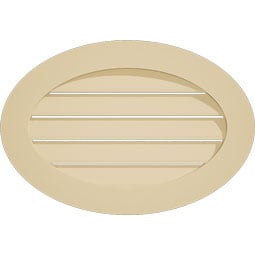 Ekena Millwork - GVSHO01 - Signature Urethane Horizontal Oval Surface Mount Gable Vent Standard Frame