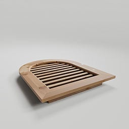 Ekena Millwork - GVWRT - Rustic Wood Round Top Wood Gable Vent