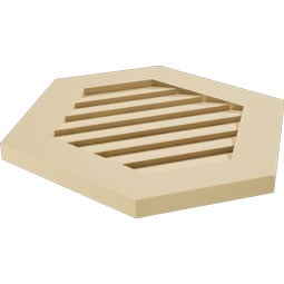 Ekena Millwork - GVSHP01 - Signature Urethane Horizontal Peaked Surface Mount Gable Vent Functional Standard Frame