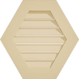 Ekena Millwork - GVSHP01 - Signature Urethane Horizontal Peaked Surface Mount Gable Vent Functional Standard Frame