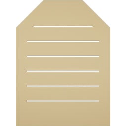 Ekena Millwork - GVSOT03 - Signature Urethane Octagonal Top Surface Mount Gable Vent Brickmould Sill Frame Primed Tan