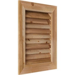 Ekena Millwork - GVWVE - Rustic Wood Rectangle Wood Gable Vent