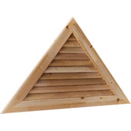 Ekena Millwork - GVWTR - Rustic Wood Triangle Wood Gable Vent