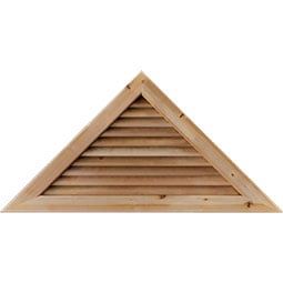 Ekena Millwork - GVWTR - Rustic Wood Triangle Wood Gable Vent