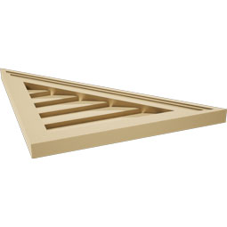 Ekena Millwork - GVSRR02 - Signature Urethane Right Triangle Right Side Surface Mount Gable Vent Brickmould Frame Primed Tan
