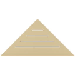 Ekena Millwork - GVSTR03 - Signature Urethane Triangle Surface Mount Gable Vent Brickmould Sill Frame Primed Tan