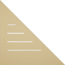 Ekena Millwork - GVSRL02 - Signature Urethane Right Triangle Left Side Surface Mount Gable Vent Brickmould Frame Primed Tan