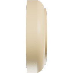 Ekena Millwork - ROSSDAL05 - Signature Urethane Standard Dalton Rosette With Rounded Edge, Primed Tan