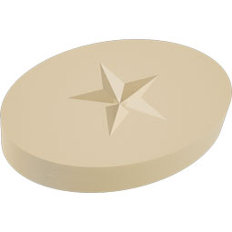 Ekena Millwork - ROSSDAL06 - Signature Urethane Standard Dalton Star Rosette With Square Edge, Primed Tan