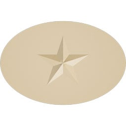 Ekena Millwork - ROSSDAL06 - Signature Urethane Standard Dalton Star Rosette With Square Edge, Primed Tan