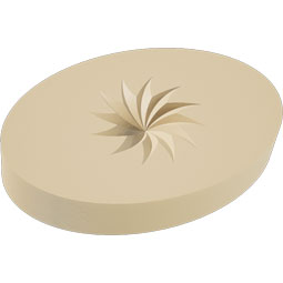 Ekena Millwork - ROSSDAL12 - Signature Urethane Standard Dalton Spiral Rosette With Square Edge, Primed Tan