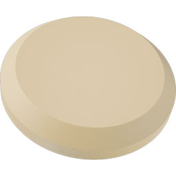 Ekena Millwork - ROSSGRY01 - Standard Grayson Signature Urethane Rosette with Beveled Edge, Primed Tan