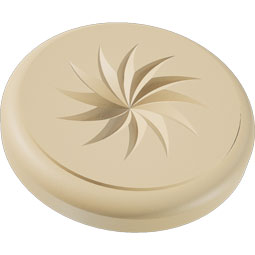 Ekena Millwork - ROSSGRY14 - Signature Urethane Standard Grayson Spiral Rosette With Rounded Edge, Primed Tan
