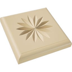 Ekena Millwork - ROSSSDG11 - Signature Urethane Standard Sedgwick Flower Rosette With Rounded Edge, Primed Tan