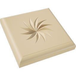 Ekena Millwork - ROSSSDG14 - Signature Urethane Standard Sedgwick Spiral Rosette With Rounded Edge, Primed Tan