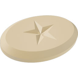 Ekena Millwork - ROSSDAL07 - Signature Urethane Standard Dalton Star Rosette With Beveled Edge, Primed Tan