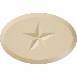 Ekena Millwork - ROSSDAL07 - Signature Urethane Standard Dalton Star Rosette With Beveled Edge, Primed Tan