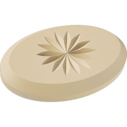 Ekena Millwork - ROSSDAL10 - Signature Urethane Standard Dalton Flower Rosette With Beveled Edge, Primed Tan