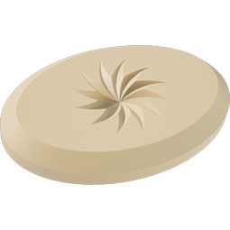 Ekena Millwork - ROSSDAL13 - Signature Urethane Standard Dalton Spiral Rosette With Beveled Edge, Primed Tan