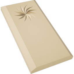 Ekena Millwork - PBSFOS13 - Signature Urethane Standard Foster Spiral Plinth Block With Beveled Edge