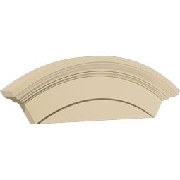 Ekena Millwork - PEDSARD00 - Arched Signature Urethane Pediment, Primed Tan