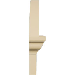 Ekena Millwork - PEDSCSEG00 - Segment Arch Smooth Signature Urethane Combination Pediment, Primed Tan