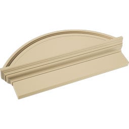 Ekena Millwork - PEDSCSEG00 - Segment Arch Smooth Signature Urethane Combination Pediment, Primed Tan
