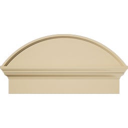Ekena Millwork - PEDSCSEG00 - Segment Arch Smooth Signature Urethane Combination Pediment, Primed Tan