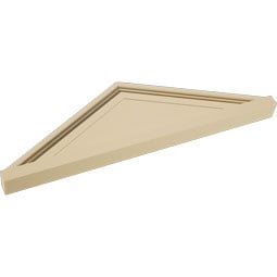Ekena Millwork - PEDSSPKC00 - Peaked Cap Smooth Signature Urethane Pediment, Primed Tan