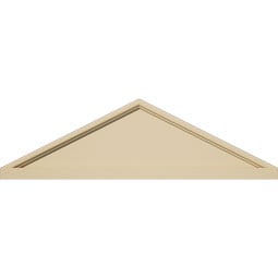 Ekena Millwork - PEDSSPKC00 - Peaked Cap Smooth Signature Urethane Pediment, Primed Tan