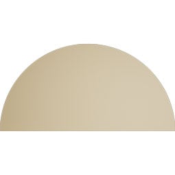 Ekena Millwork - PEDSSHRO00 - Half Round Smooth Signature Urethane Pediment, Primed Tan