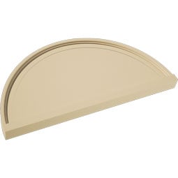 Ekena Millwork - PEDSSHRO00 - Half Round Smooth Signature Urethane Pediment, Primed Tan