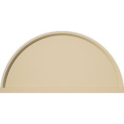 Ekena Millwork - PEDSSHRO00 - Half Round Smooth Signature Urethane Pediment, Primed Tan