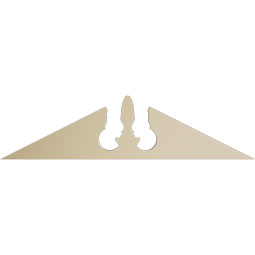 Ekena Millwork - PEDSSACR00 - Acorn Signature Urethane Pediment (Acorn Ships Unattached in Box), Primed Tan