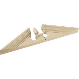 Ekena Millwork - PEDSSACR00 - Acorn Signature Urethane Pediment (Acorn Ships Unattached in Box), Primed Tan