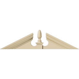 Ekena Millwork - PEDSSACR00 - Acorn Signature Urethane Pediment (Acorn Ships Unattached in Box), Primed Tan