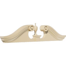 Ekena Millwork - PEDSSRHP00 - Rams Head Signature Urethane Pediment (Urn Ships Unattached in Box), Primed Tan