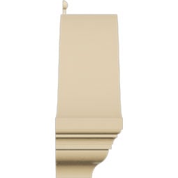 Ekena Millwork - PEDSSRHP00 - Rams Head Signature Urethane Pediment (Urn Ships Unattached in Box), Primed Tan