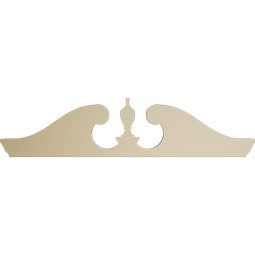 Ekena Millwork - PEDSSRHP00 - Rams Head Signature Urethane Pediment (Urn Ships Unattached in Box), Primed Tan