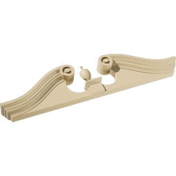 Ekena Millwork - PEDSSRHP00 - Rams Head Signature Urethane Pediment (Urn Ships Unattached in Box), Primed Tan